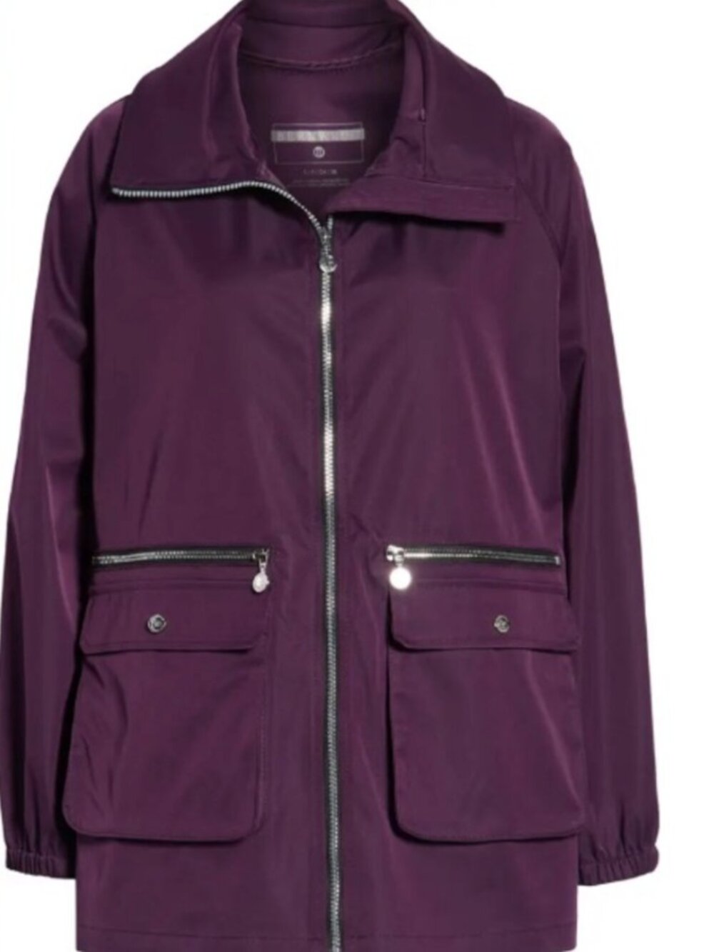 Womens Bernardo Short Water Resistant Grape Color Raincoat-Size XS